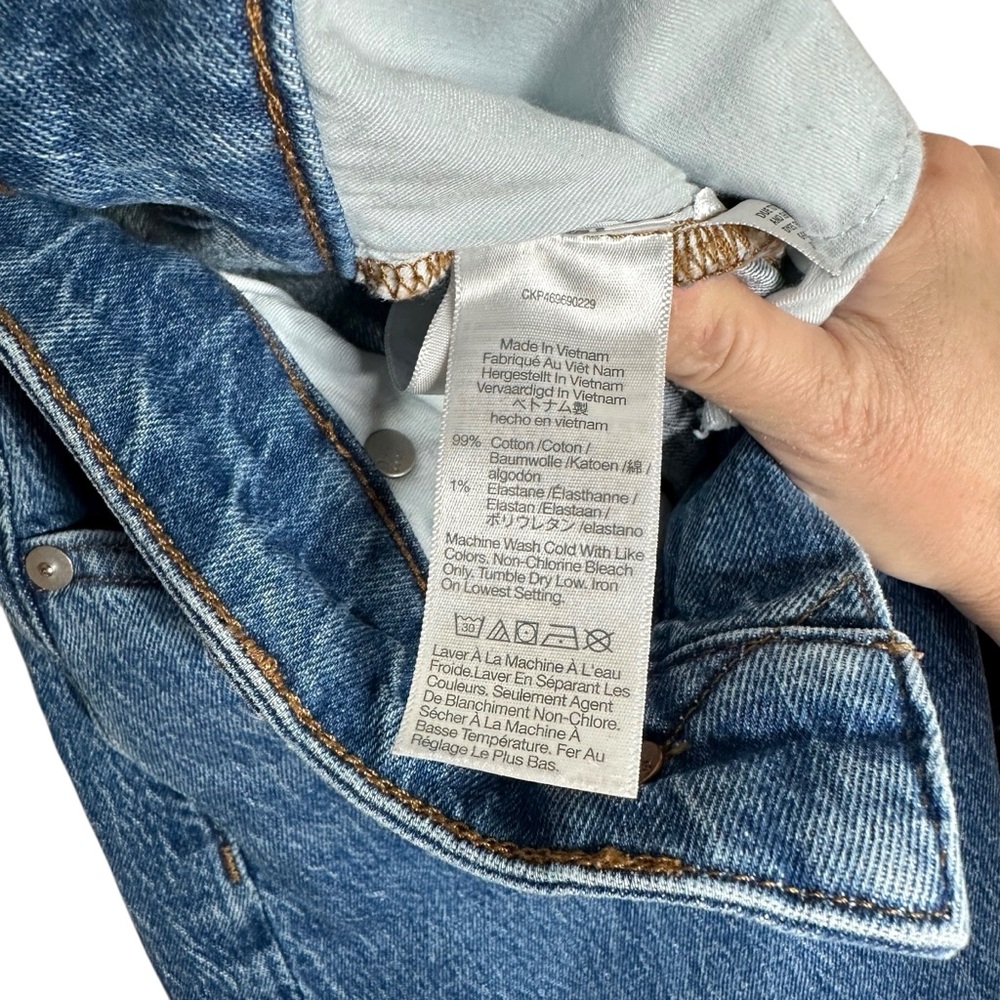 Madewell The Curvy Perfect Vintage Wide Leg Crop Jeans SZ 26 Cresslow Wash - Picture 11 of 16
